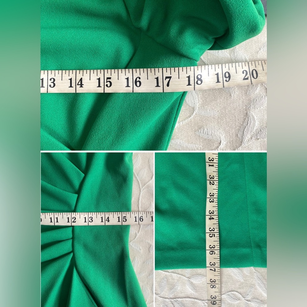 🆕 DKNY Dress Womens size 10 Green Short Tulip Sleeve Professional Business NWT - Picture 10 of 10
